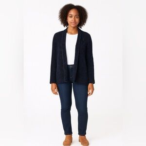 Women's Urban Outfitters Chunky Chenille Navy Sweater Size Small